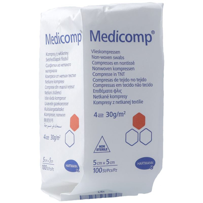 Medicomp 4 fach S30 5x5cm 未灭菌 Btl 100 Stk