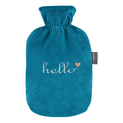 FASHY Wärmflasche 2l Flausch blau Hello Th