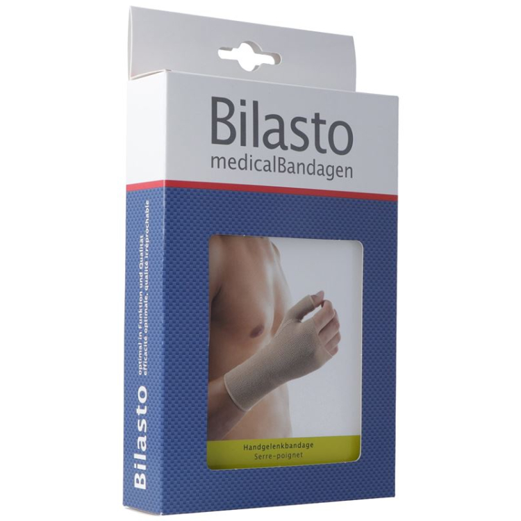 Vendaje de muñeca BILASTO L con accesorio para el pulgar beige