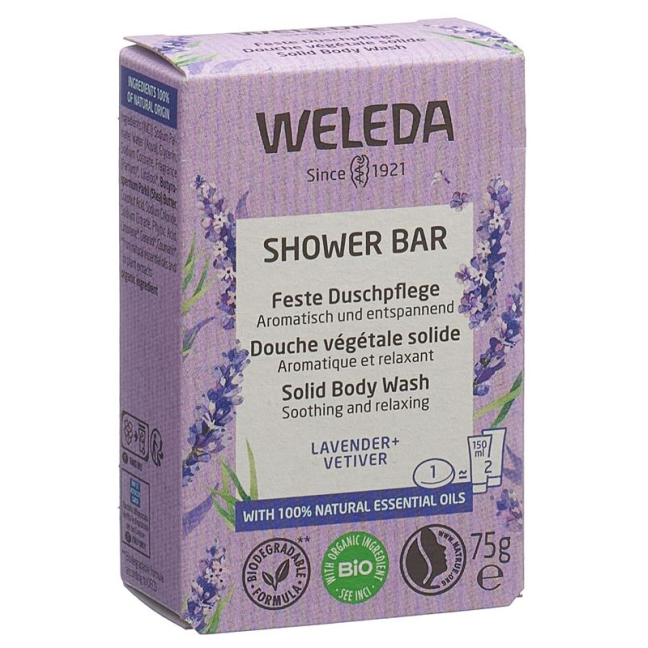 WELEDA Feste Duschpflege Lavendel+Vetiver