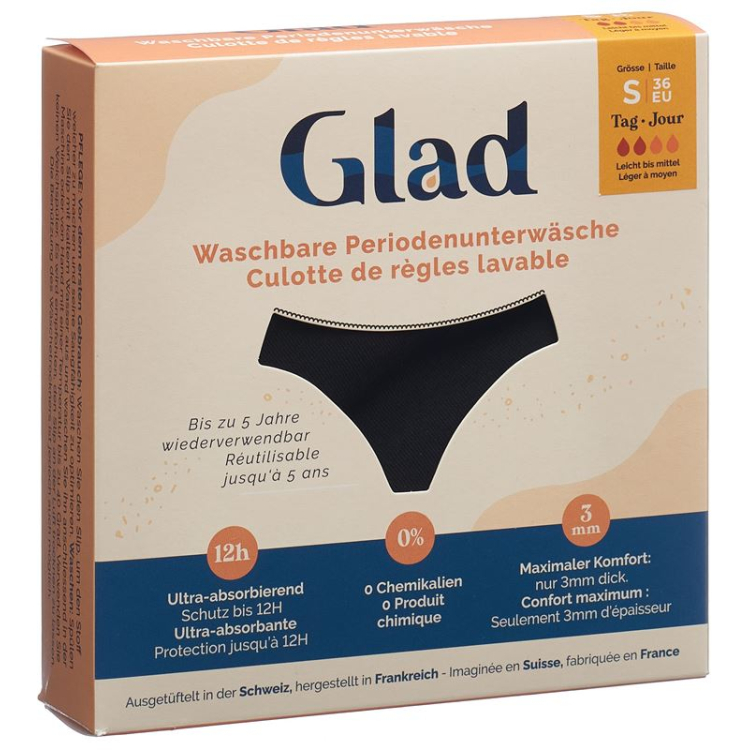 GLAD Тег Periodenunterwäsche S leicht