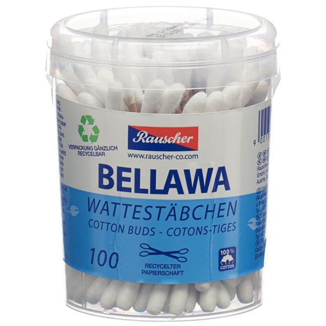 BELLAWA Wattestäbchen Rundose 100 Stk