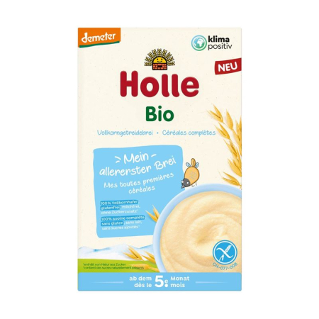 Holle Vollkorngetreidebrei Hafer Glutenfrei - Organic Gluten-free Oatmeal Porridge