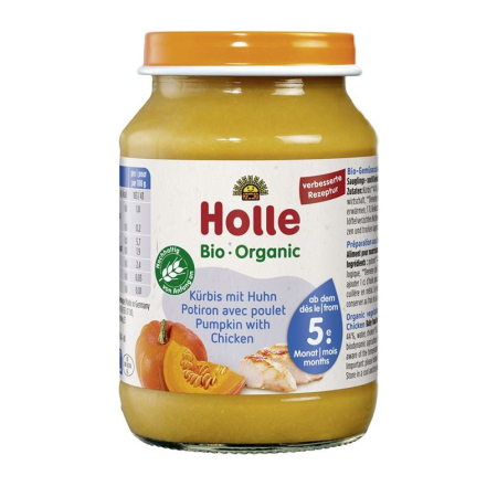 HOLLE Kürbis mit Huhn - Organic & Gluten-Free Baby Food