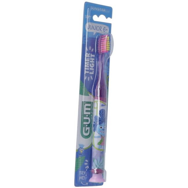 GUM Junior 6+ Timer Light toothbrush purple