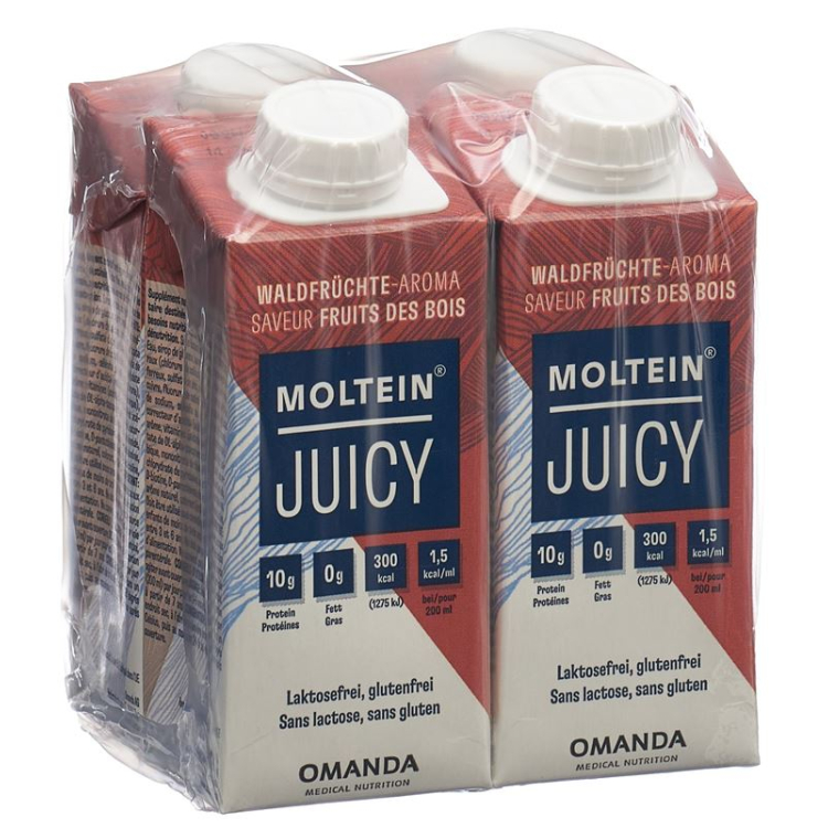 Moltein Juicy Waldfrüchte 4 Tetra 200 ml