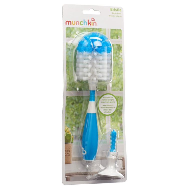 assorted colored Munchkin bottle nipple brush