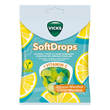VICKS Soft Drop Zitrone მენთოლი