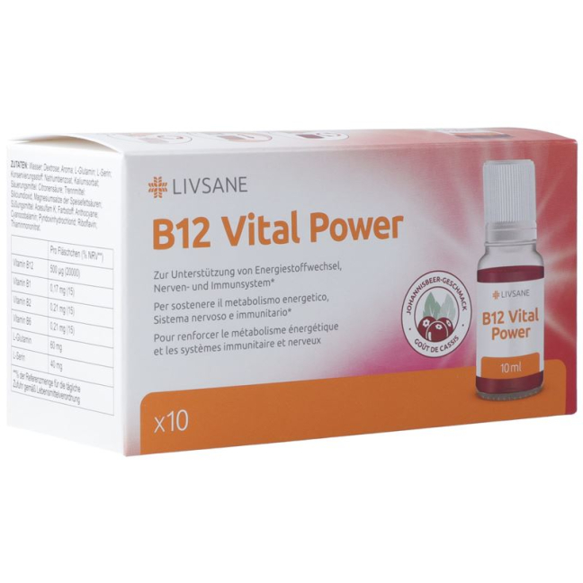 LIVSANE B12 Vital Power - High Dose Vitamin B12 Supplement