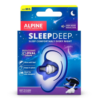 ALPINE SleepDeep Gehörschutzstöpsel mit Euroloch 1 par