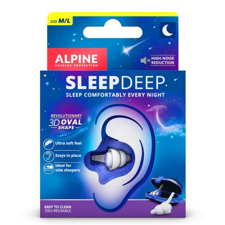 ALPINE SleepDeep Gehörschutzstöpsel mit Euroloch 1 paar