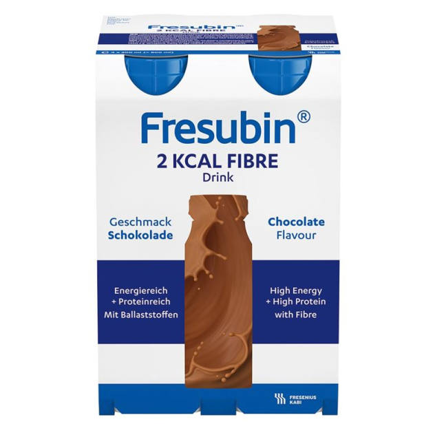 Fresubin 2 კკალ Fiber DRINK შოკოლადი 4 ბოთლი 200 მლ
