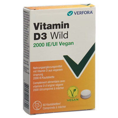 VITAMIN D3 WILD chewable tablets 2000 IE vegan