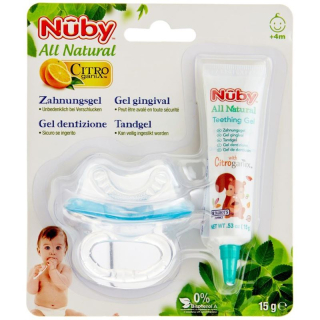 NUBY All Naturals teething gel with teething nuggi