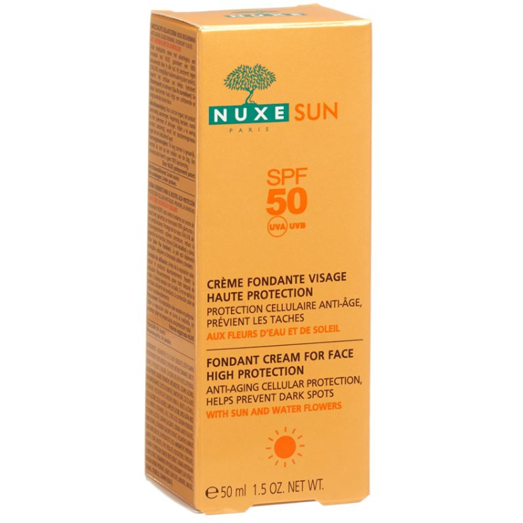 Nuxe Sun Crème Visage Fond Facteur de Protection Solaire 50 50 ml