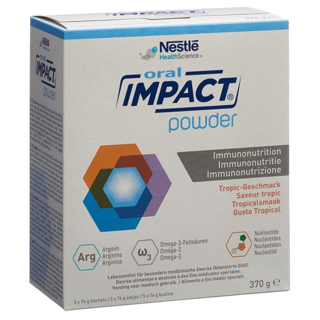 Impact Oral Immunonutrition Plv Tropic 5 Btl 74 גרם
