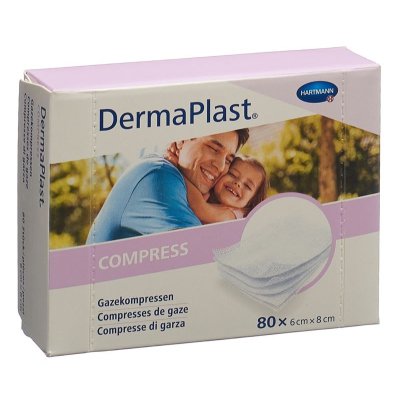 Dermaplast kompresa 6x8cm 80 stk