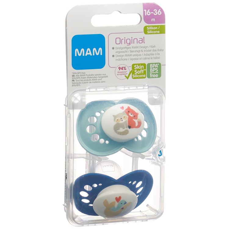 MAM Original Nuggi Silikon 16-36m Garçon