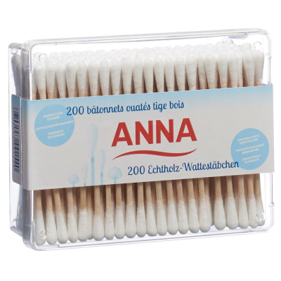 ANNA Wattestäbchen Holz