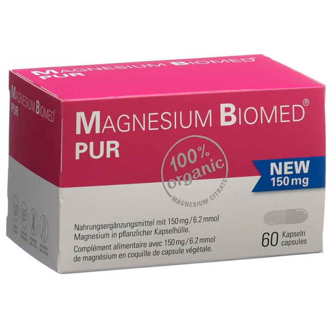 Magnesio Biomed PUR Kaps 150 mg 60 Stk