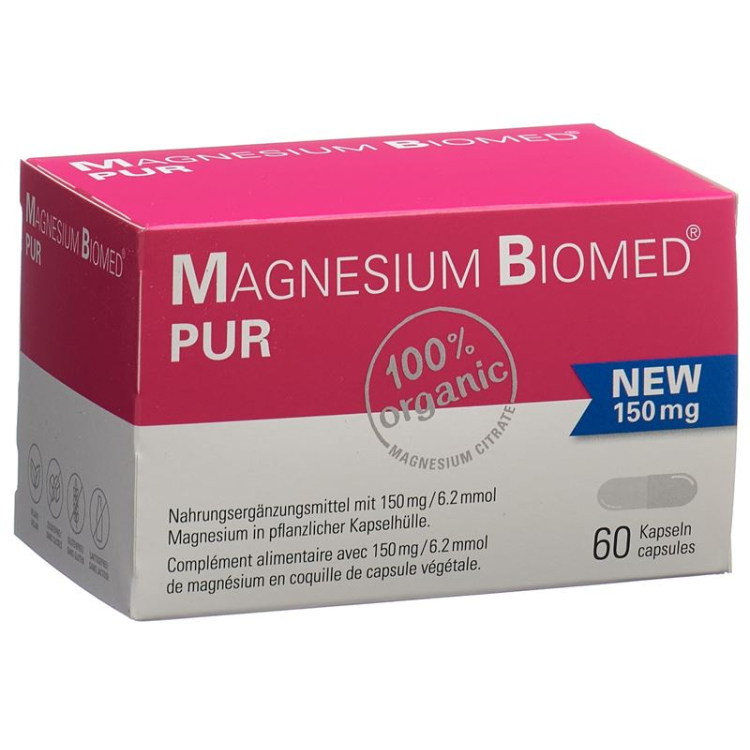 மெக்னீசியம் Biomed PUR கேப்ஸ் 150 mg 60 Stk