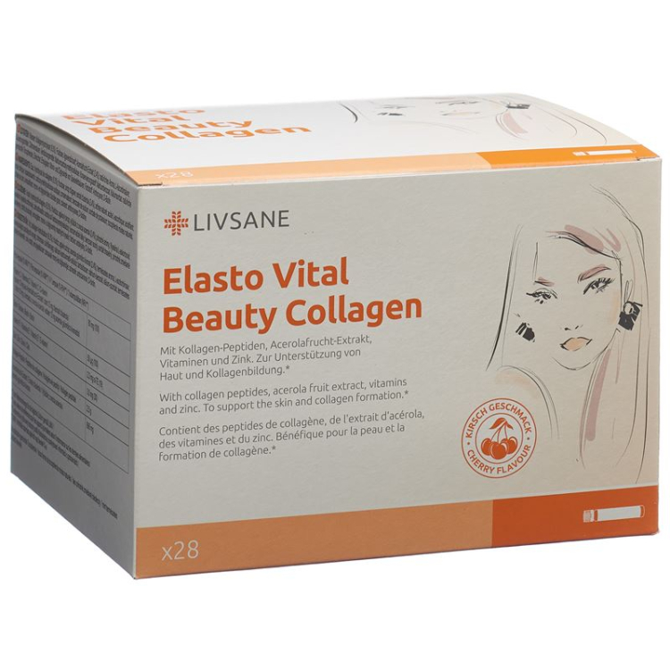 Livsane Elasto Vital Beauty Colágeno Amp 28 Stk