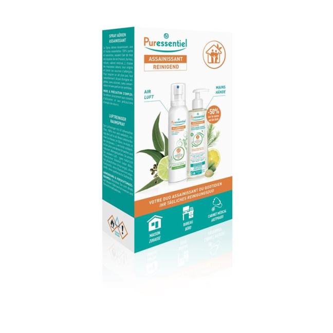 Puressentiel Reinigend Box Luftspray 200 ml + Flüssigseife 250 ml