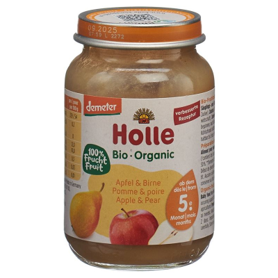 Holle apfel und birne glas 190 גרם