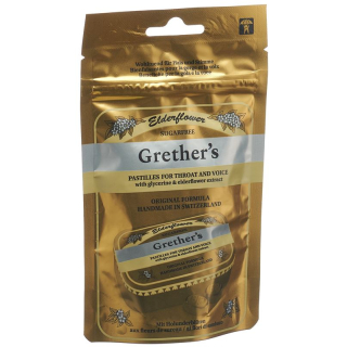 Grethers Elderflower Pastilles without Sugar Bag 110 g