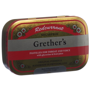 Grethers レッドカラント ビタミン C Pastillen ohne Zucker Ds 110 g