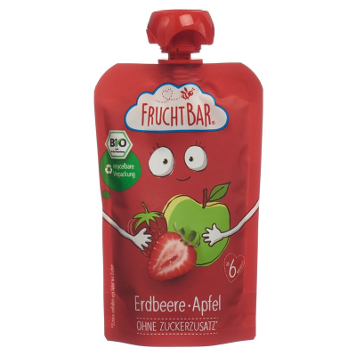 Fruuchtbar Fruuchtpüree Bio Erdbeere Apfel bag 100 גרם