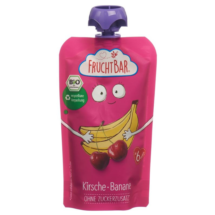 Fruchtbar Fruchtpüree Bio Kirsche Banane bag 120 கிராம்