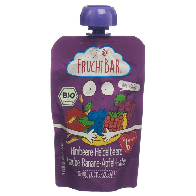 FRUCHTBAR Fruchtpüree Bio Himb Heid Trau Ban - Organic Fruit Puree