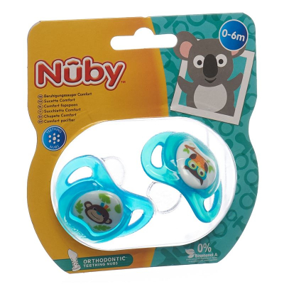 Nuby Nuggi Prisma ortodontski 0-6 Monate 2 Stk