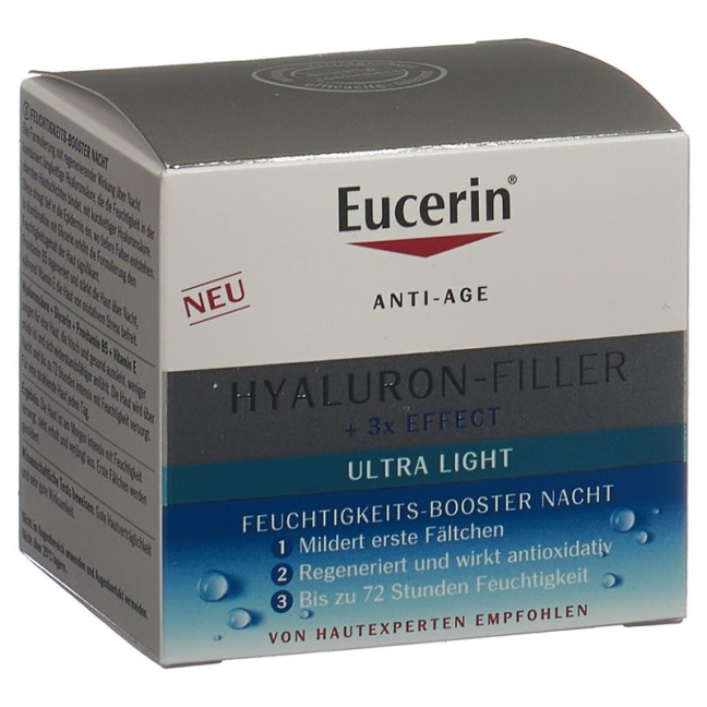 Eucerin HYALURON-FILLER Moisture Booster Night Pot 50 მლ