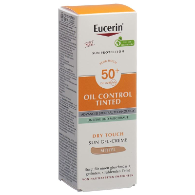 EUCERIN SUN Face Oil Cont Gel Cr Med LSF50+