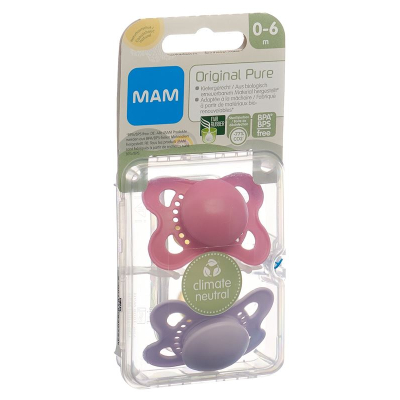 MAM Original Nuggi Pure Rubber 0-6 months 2 pcs