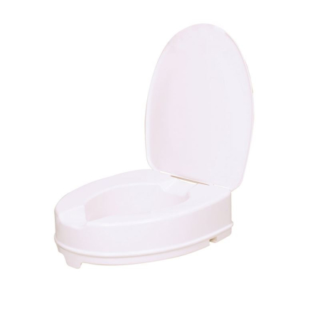Vitility raised toilet seat with removable lid