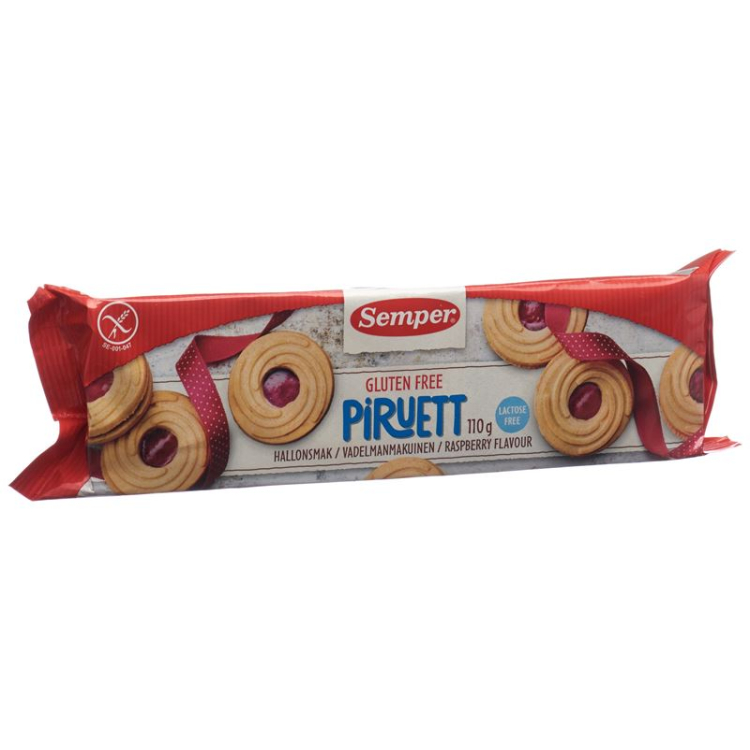 Semper Piruett biscuit framboos glutenvrij 110 g