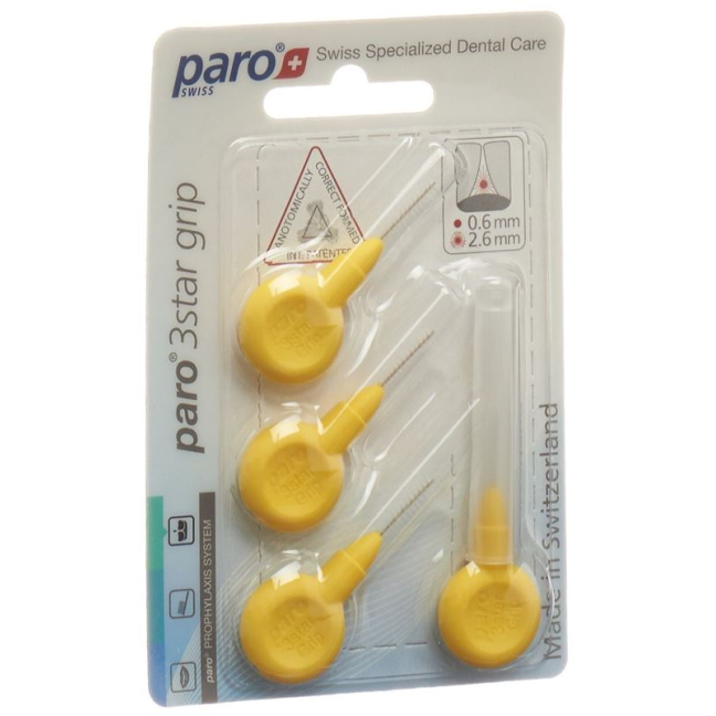 PARO 3STAR-GRIP 2,6mm žltý cylindr 4 ks