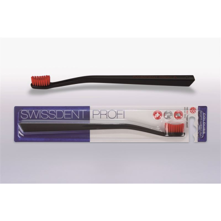 Swissdent Colors toothbrush black / red soft-medium