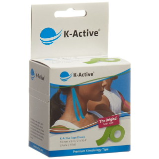K-Active Kinesiology Tape Classic 5cmx5m أخضر طارد للماء