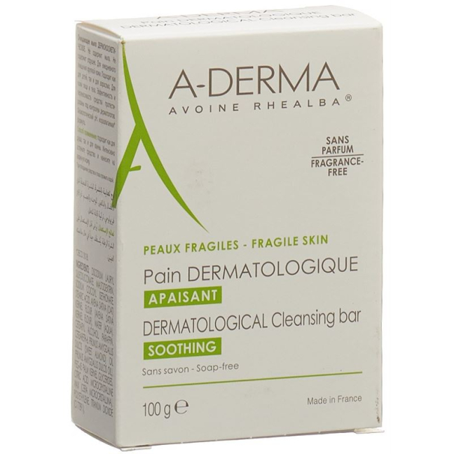 A-DERMA wash bar for sensitive skin 100 g