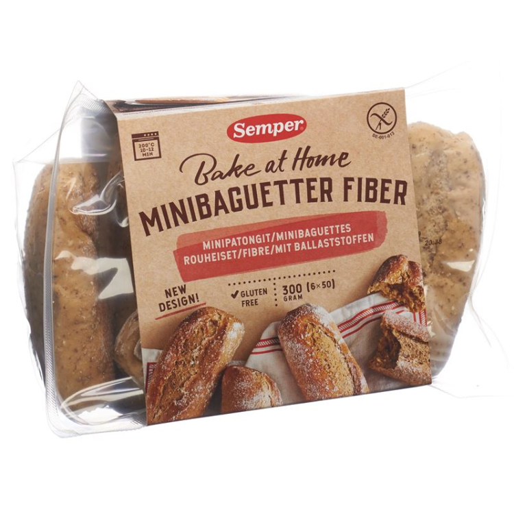 Semper Mini Baguette Vlakna bez glutena 6 x 50 g