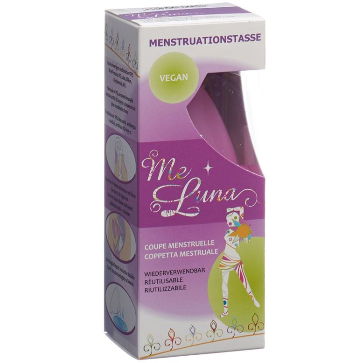 Me Luna menstrual cup Soft L Ring Pink