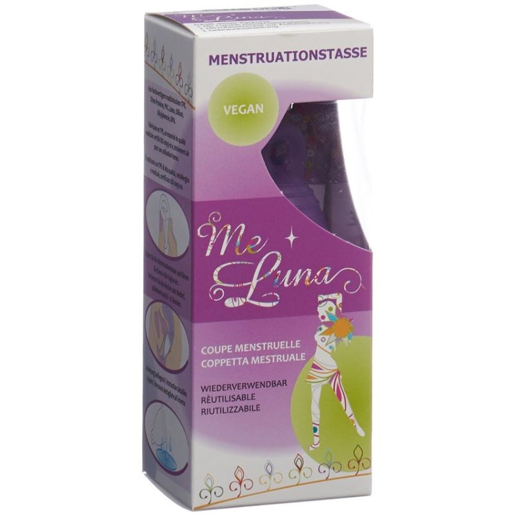 Me Luna menstrual cup Classic Sho S Ring Violet