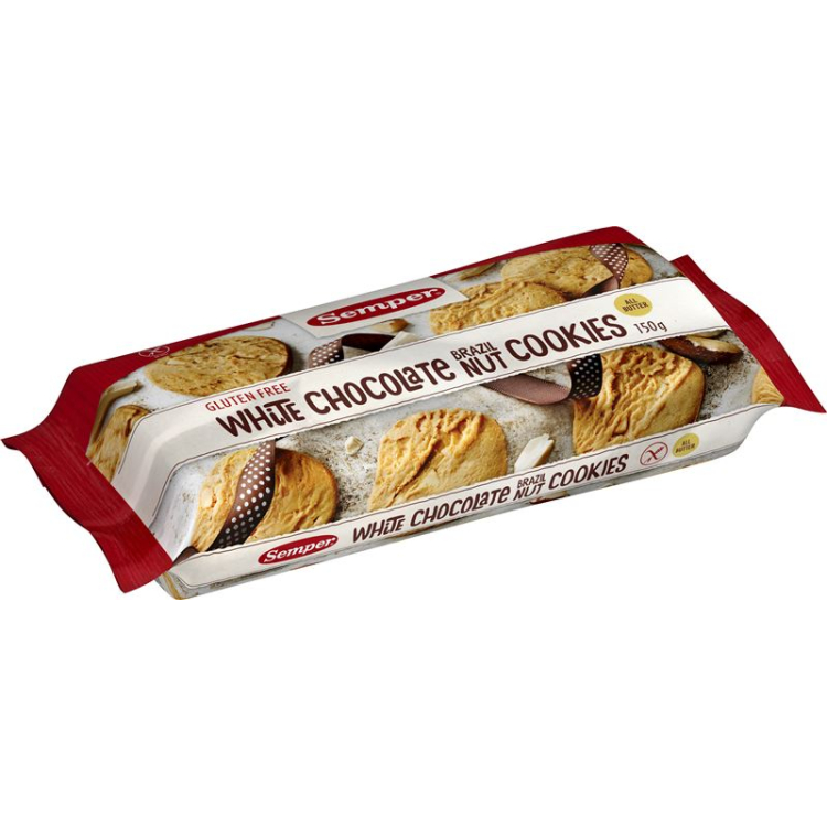 Semper White Chocolat Brazil Nut Cookies gluten free 150 g