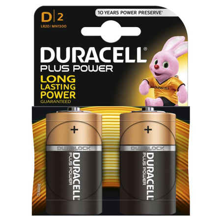 Батарейка Duracell Plus Power MN1300 D 1,5 В 2 шт.