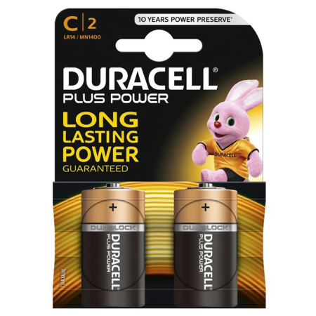 Батарейка Duracell Plus Power MN1400 C 1,5 В 2 шт.