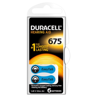 ថ្ម Duracell EasyTab 675 Zinc Air D6 1.4V 6 pcs